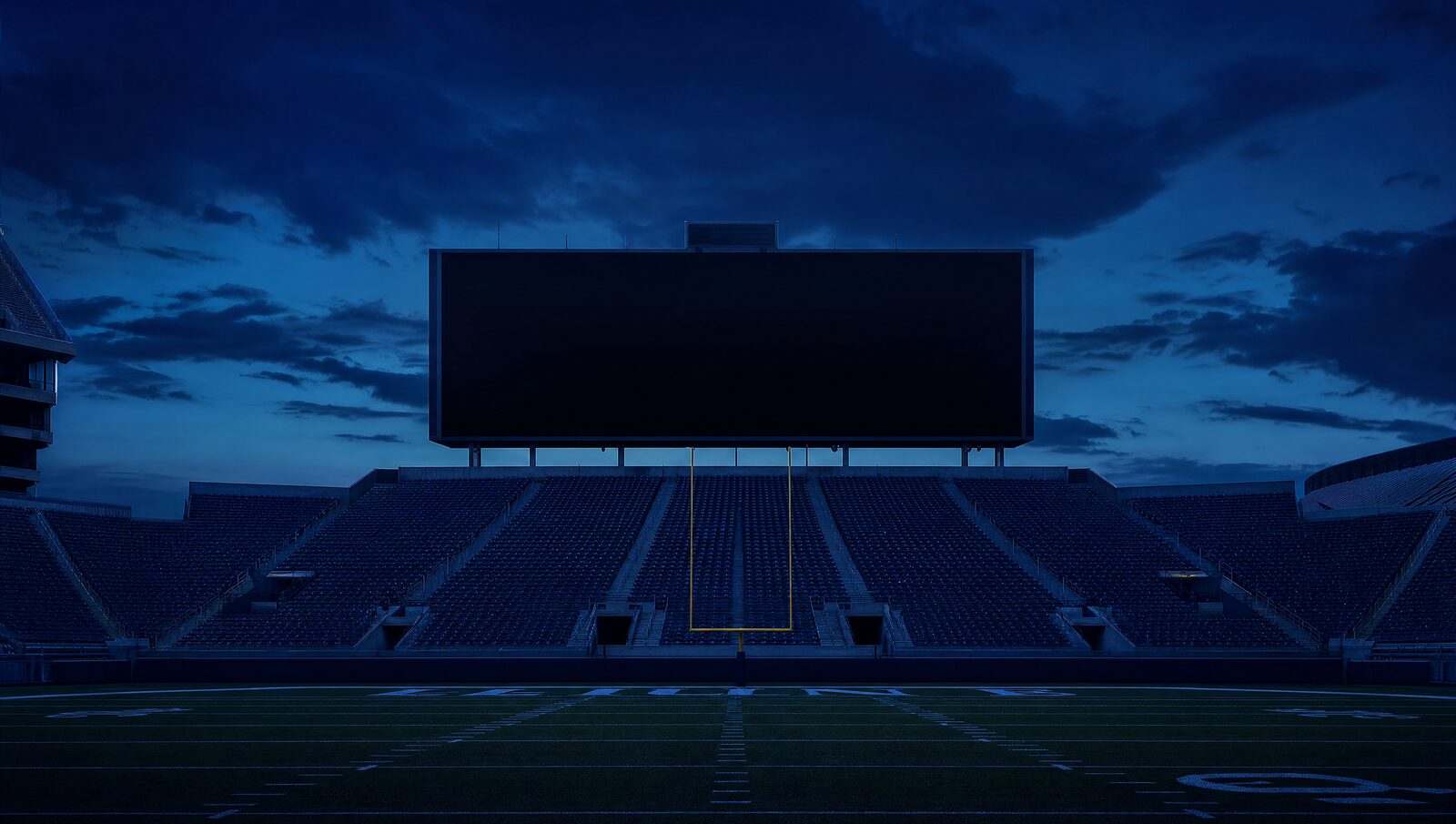 Stadium at night, the system watching